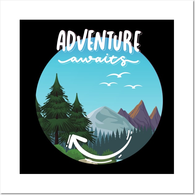 Let's travel Your Life is the best Adventure Explore the world travel lover summer spring Wall Art by BoogieCreates